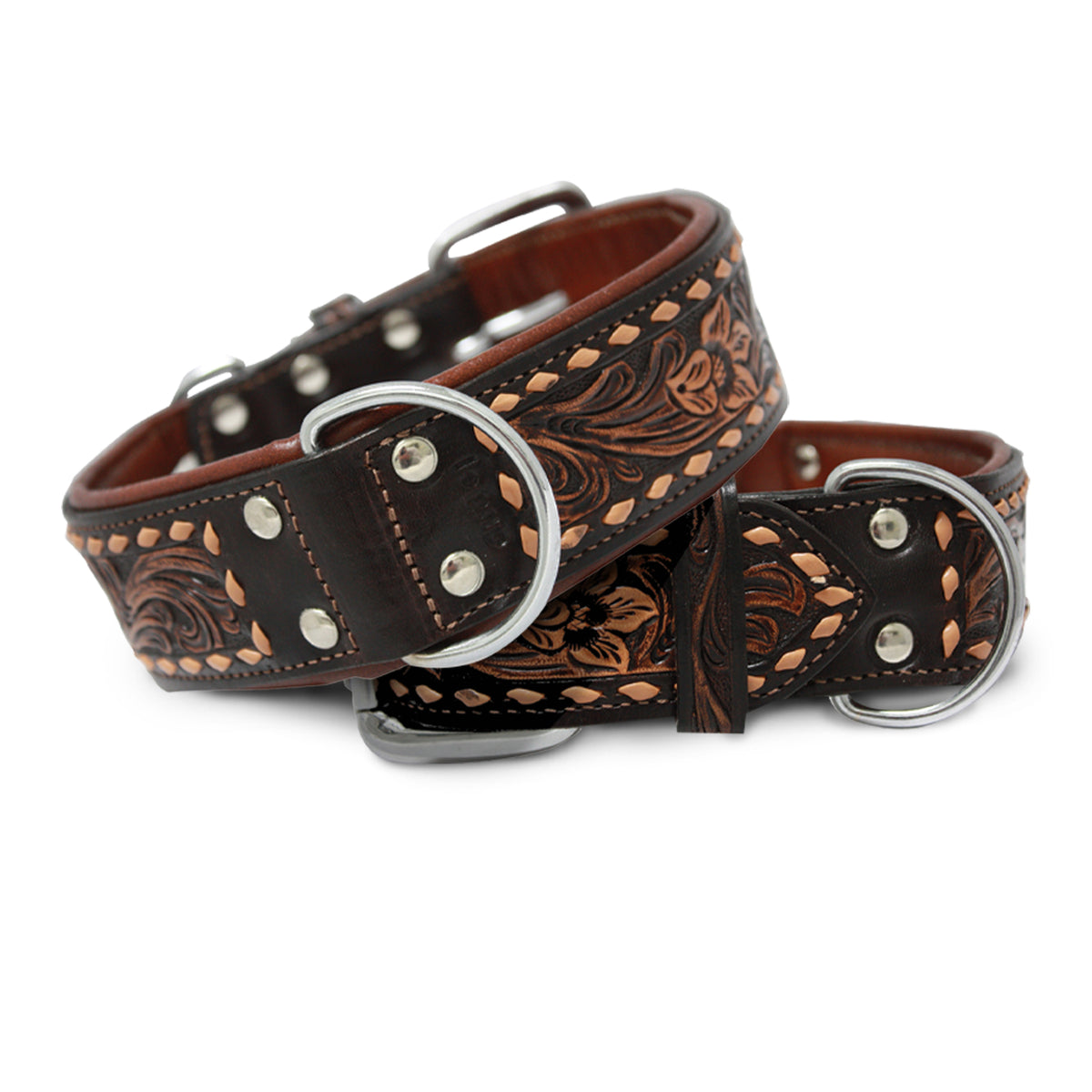 Angel leather hot sale dog collar