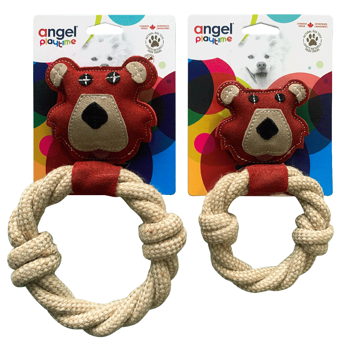 Natural Bear Rope Dog Toy Angel Pet Supplies